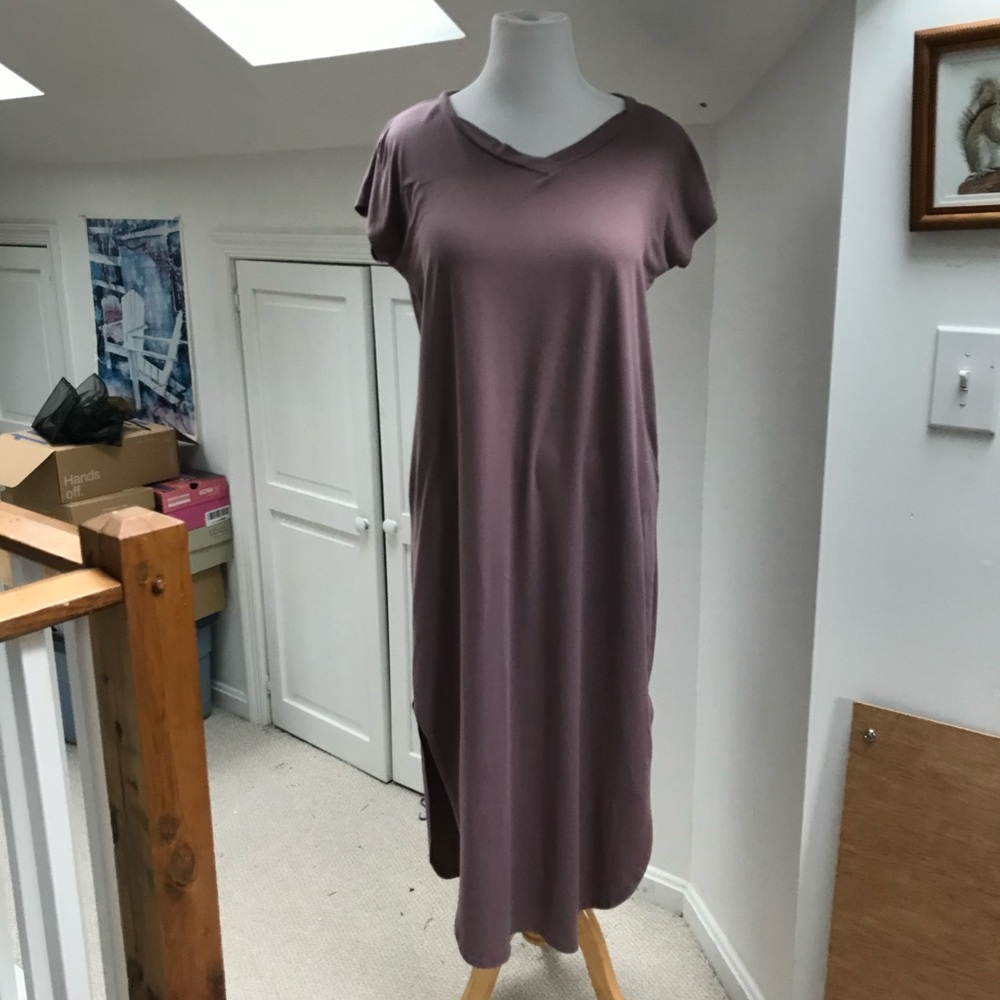 Purple Short Sleeve Maxi Dress from Oddy size L